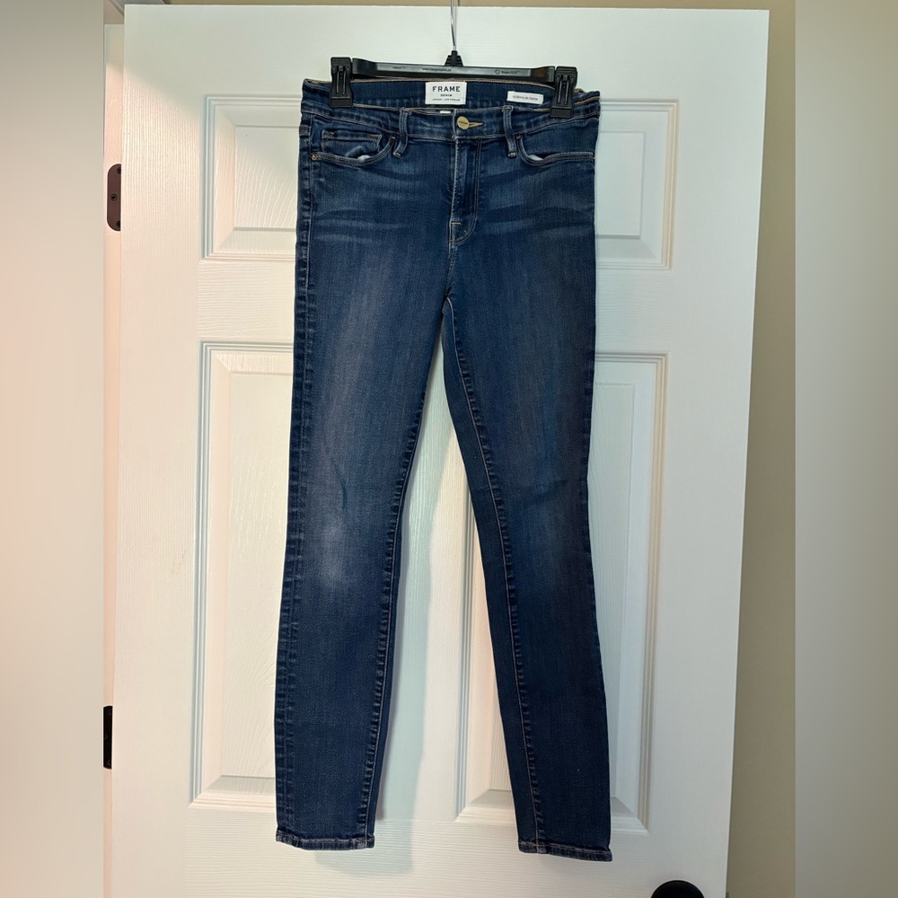 Frame Denim Dark Indigo Skinny Jeans